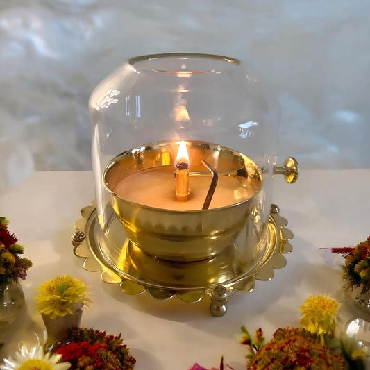 Aarshvi™ Pure Brass Akhand Diya