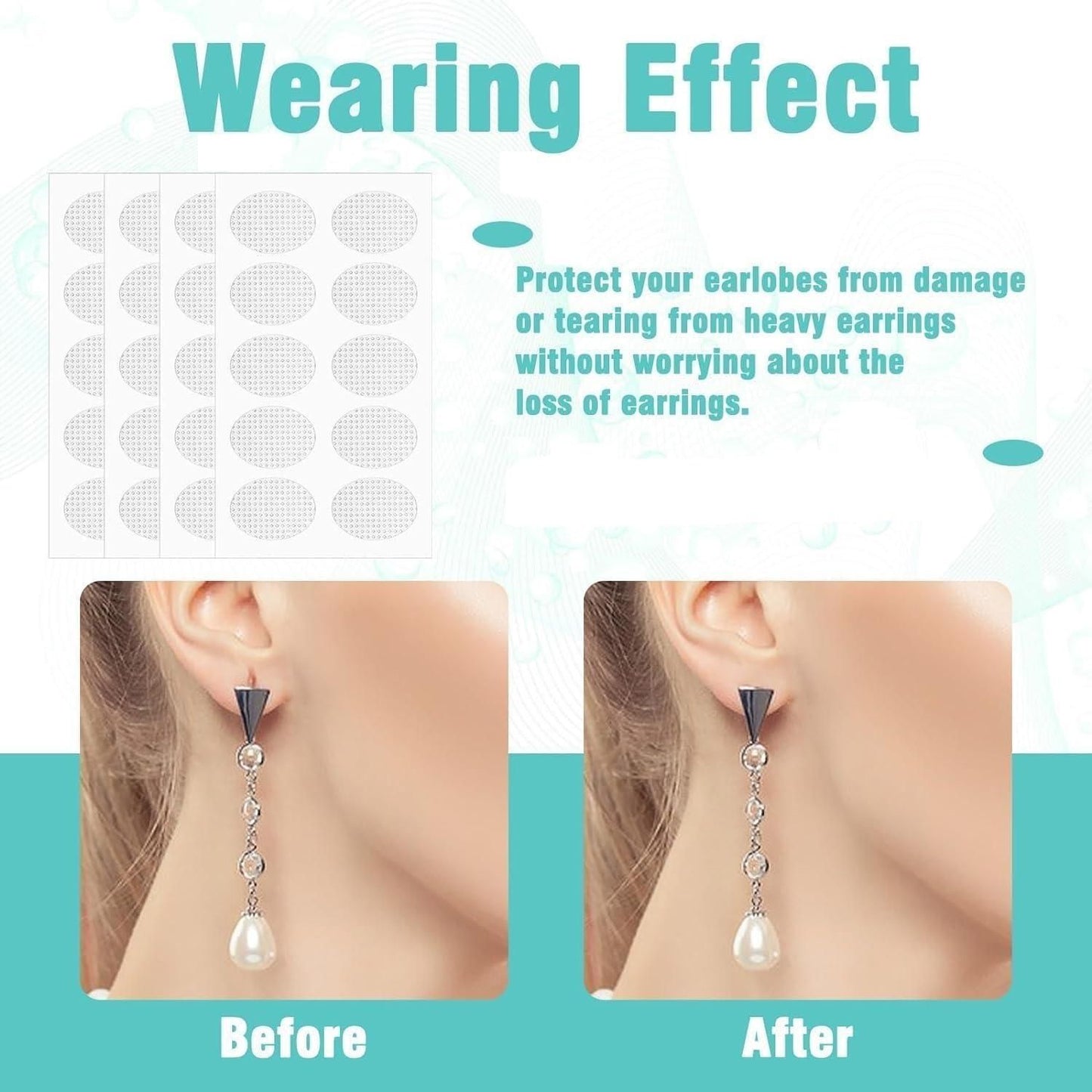 InvisiLobe:  Premium Earlobe Support Patches (100 PCS)
